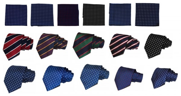 Einstecktücher und Krawatten