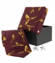 Geschenkset Jagd - Krawatte, Manschettenknöpfe, Box