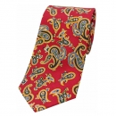 Krawatte - Paisleymuster auf rotem Grund