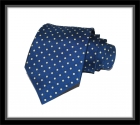 Krawatte - Blau mit hellgelben Punkten