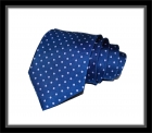 Krawatte - Blau mit lilanen Punkten