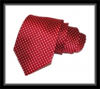 Krawatte - Rot mit weißen Punkten