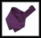 Krawattenschal - 100% Seide - Violett mit lilanen Punkten