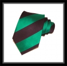 Krawatte - Clubstreifen - Marineblau/Grün