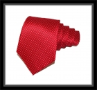 Krawatte - Rot mit weißen Dots
