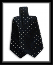 Krawattenschal - 100% Seide - Schwarz mit hellgelben Punkten