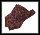 Krawattenschal - 100% Seide - Purple mit Paisleymuster