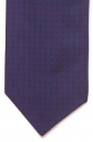 Krawattenschal - 100% Seide - Marineblau/rote Punkte